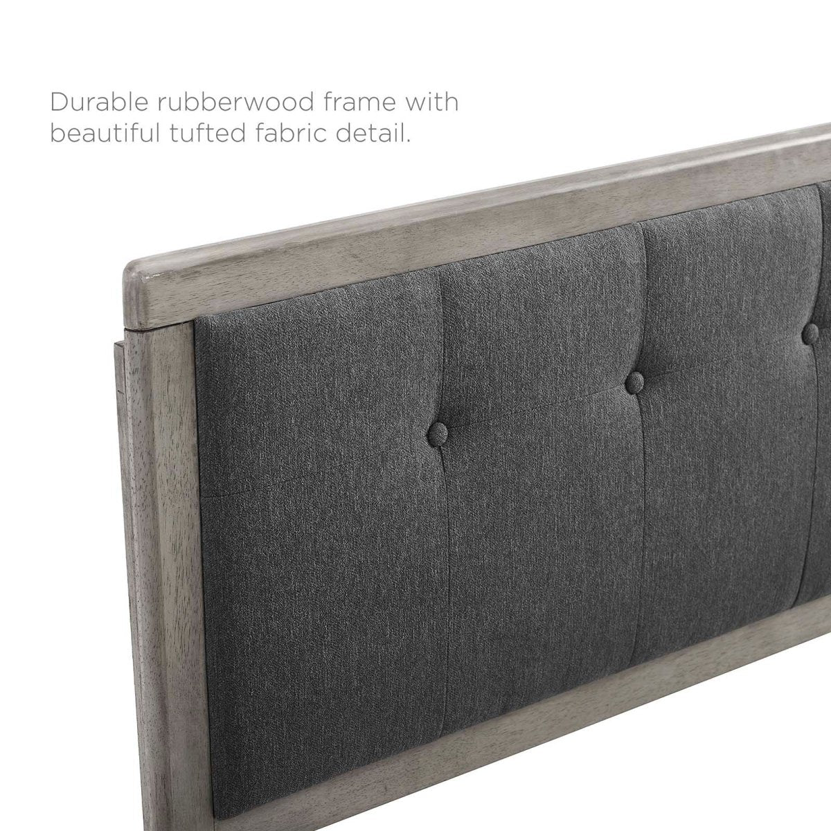 Draper Tufted King Fabric and Wood Headboard - BUILDMYPLACE