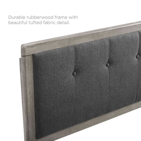 Draper Tufted Queen Fabric and Wood Headboard - BUILDMYPLACE