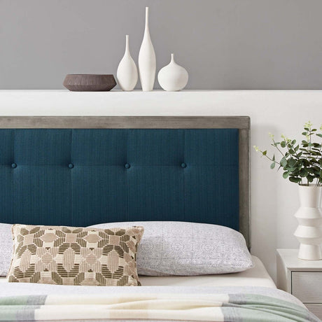 Draper Tufted Queen Fabric and Wood Headboard - BUILDMYPLACE