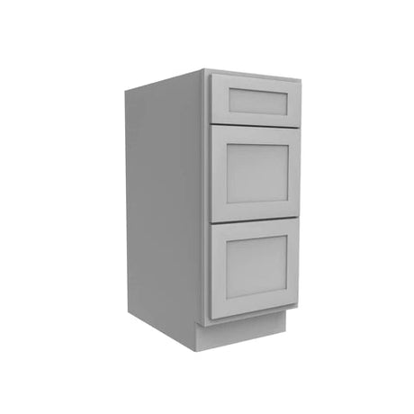 Drawer Base Cabinet - 15W x 34.5H x 24D - 3DRW - Grey Shaker Cabinet - BUILDMYPLACE