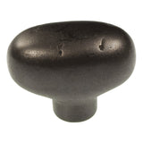 Drawer Knob 1 - 7/8 Inch x 1 Inch in Black Iron - Carbonite Collection - BUILDMYPLACE