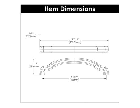 Drawer Pulls 5 - 1/16 Inch (128mm) Center to Center - Hickory Hardware - BUILDMYPLACE