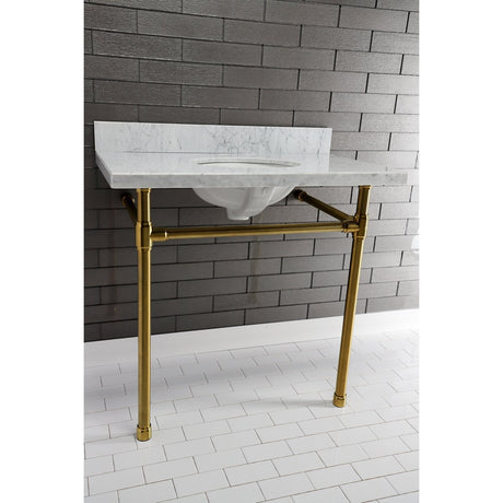 Dreyfuss 28" x 19" Stainless Steel Console Sink Legs - BUILDMYPLACE