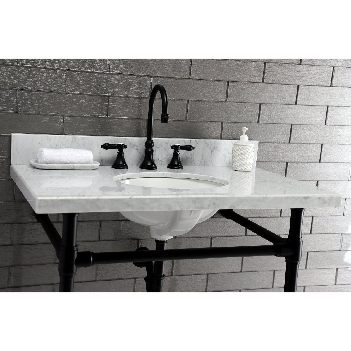 Dreyfuss 28" x 19" Stainless Steel Console Sink Legs - BUILDMYPLACE