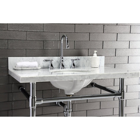 Dreyfuss 28" x 19" Stainless Steel Console Sink Legs - BUILDMYPLACE