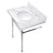 Dreyfuss 30" x 22" Carrara Marble Vanity Top with Stainless Steel Legs - BUILDMYPLACE