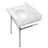 Dreyfuss 30" x 22" Carrara Marble Vanity Top with Stainless Steel Legs - BUILDMYPLACE