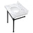 Dreyfuss 30" x 22" Carrara Marble Vanity Top with Stainless Steel Legs - BUILDMYPLACE