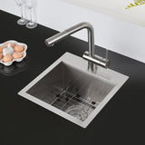 Drop - in Topmount Bar Prep Sink 16 Gauge Stainless Steel Single Bowl - BUILDMYPLACE