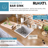 Drop - in Topmount Bar Prep Sink 16 Gauge Stainless Steel Single Bowl - BUILDMYPLACE