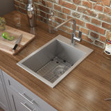 Drop - in Topmount Bar Prep Sink 16 Gauge Stainless Steel Single Bowl - BUILDMYPLACE