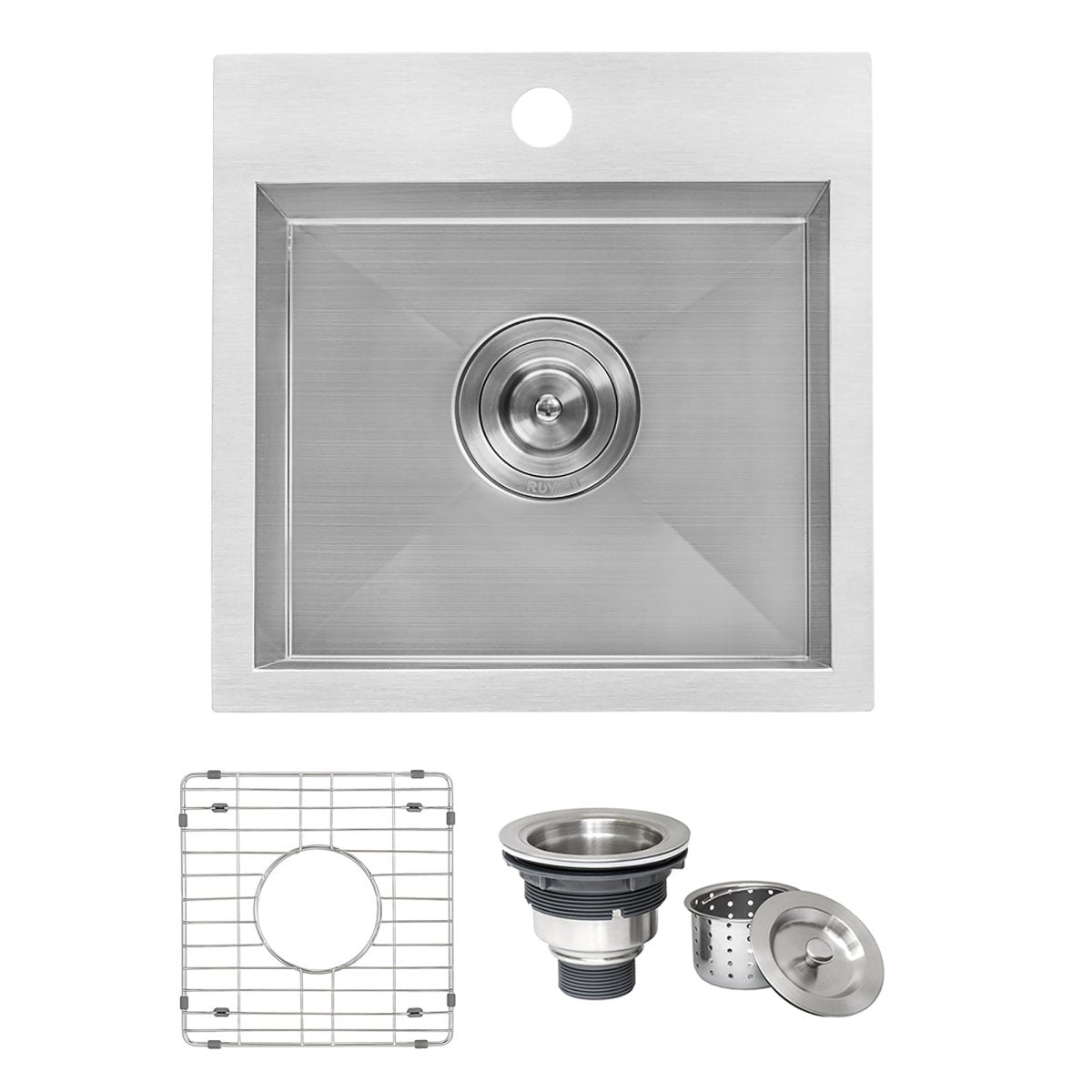 Drop - in Topmount Bar Prep Sink 16 Gauge Stainless Steel Single Bowl - BUILDMYPLACE