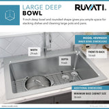 Drop - in Topmount Kitchen Sink 16 Gauge Stainless Steel Single Bowl - BUILDMYPLACE