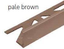 Durosol Aluminum Profile L Shaped Edge Trim 3/8 in. Pale Brown - Powder Coated Tile Edge Trim