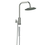 Dual Shower Head And Handheld Shower Head W/ Low Flow - 1 Spray 8 In Shower Head With Hose - Brushed Nickel - BUILDMYPLACE