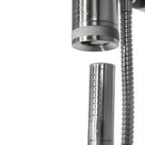 Dual Shower Head And Handheld Shower Head W/ Low Flow - 1 Spray 8 In Shower Head With Hose - Brushed Nickel - BUILDMYPLACE