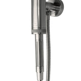 Dual Shower Head And Handheld Shower Head W/ Low Flow - 1 Spray 8 In Shower Head With Hose - Brushed Nickel - BUILDMYPLACE