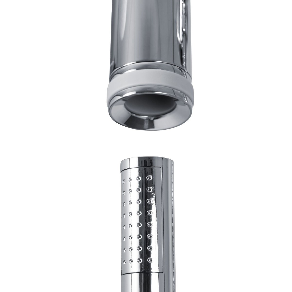 Dual Shower Head And Handheld Shower Head W/ Low Flow - 1 Spray 8 In Shower Head With Hose - Brushed Nickel - BUILDMYPLACE