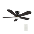 DUBOIS 48 inch 5 - Blade Flush Mount Smart Ceiling Fan with LED Light & Remote - LEDMyPlace