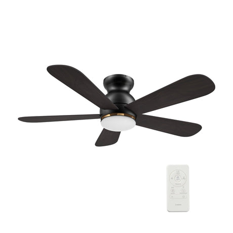 DUBOIS 48 inch 5 - Blade Flush Mount Smart Ceiling Fan with LED Light & Remote - LEDMyPlace