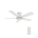 DUBOIS 48 inch 5 - Blade Flush Mount Smart Ceiling Fan with LED Light & Remote - LEDMyPlace