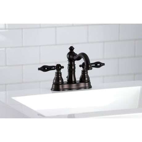 Duchess 4 In. Two Handle 3 - hole Centerset Wall Mount Bathroom Sink Faucet With Brass Pop - Up - BUILDMYPLACE