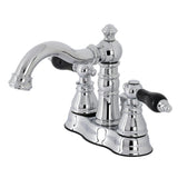 Duchess 4 In. Two Handle 3 - hole Centerset Wall Mount Bathroom Sink Faucet With Brass Pop - Up - BUILDMYPLACE