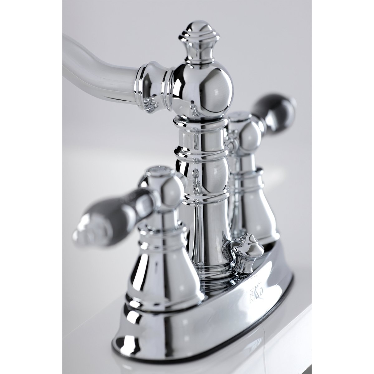 Duchess 4 In. Two Handle 3 - hole Centerset Wall Mount Bathroom Sink Faucet With Brass Pop - Up - BUILDMYPLACE