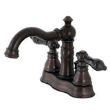 Duchess 4 In. Two Handle 3 - hole Centerset Wall Mount Bathroom Sink Faucet With Brass Pop - Up - BUILDMYPLACE