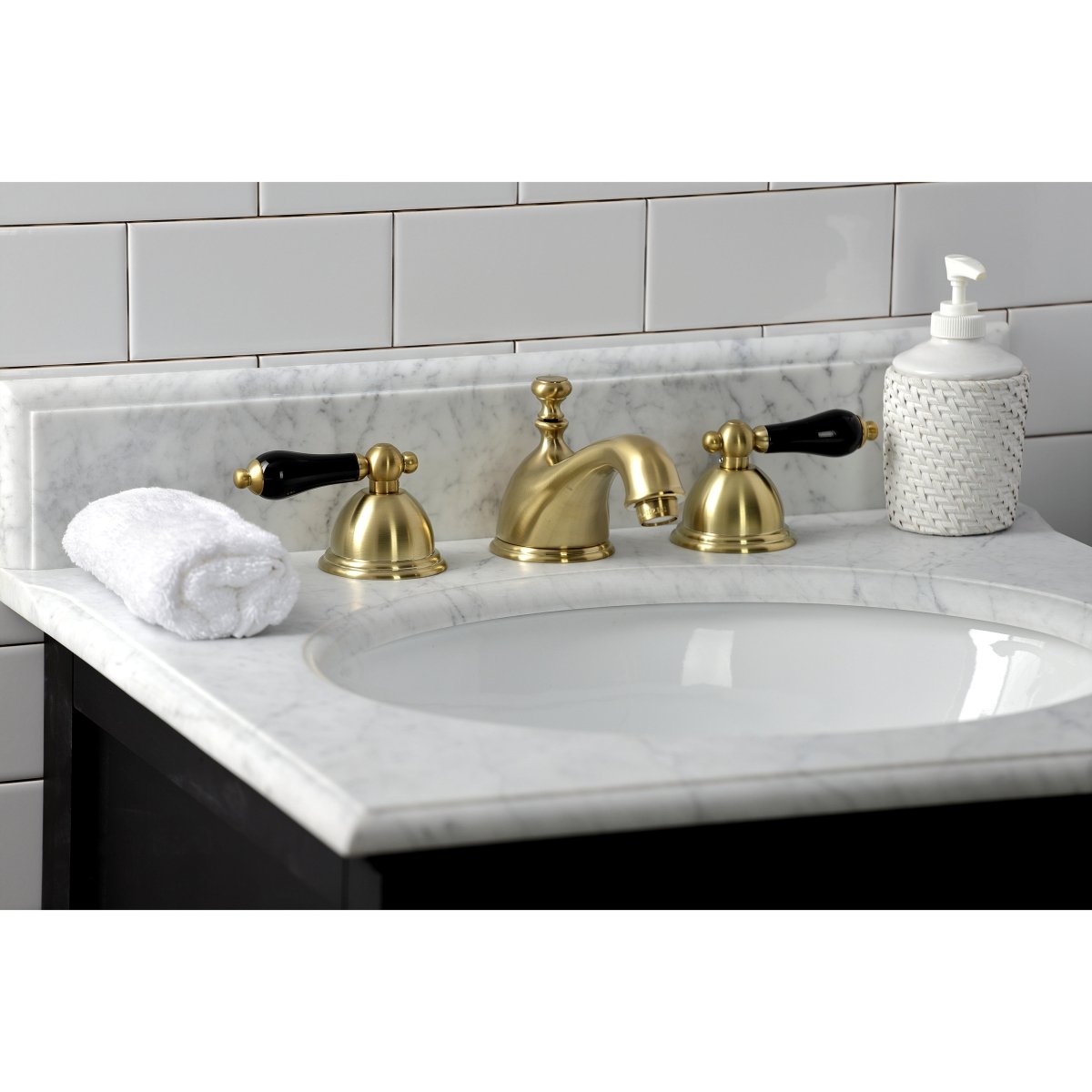 Duchess 8" To 16" Widespread Bathroom Faucet With Brass Pop Up - BUILDMYPLACE