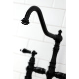 Duchess Bridge Four Hole Kitchen Faucet With Brass Sprayer - BUILDMYPLACE