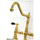 Duchess Bridge Four Hole Kitchen Faucet With Brass Sprayer - BUILDMYPLACE