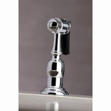 Duchess Bridge Four Hole Kitchen Faucet With Brass Sprayer - BUILDMYPLACE