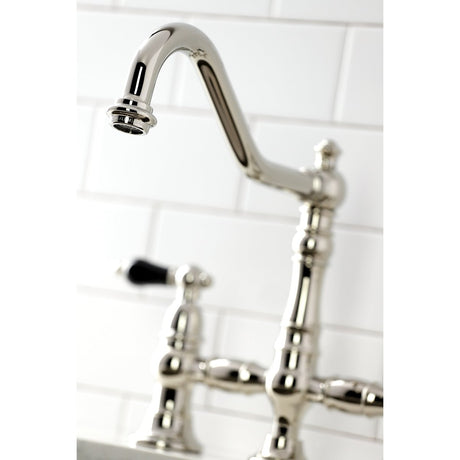 Duchess Bridge Four Hole Kitchen Faucet With Brass Sprayer - BUILDMYPLACE