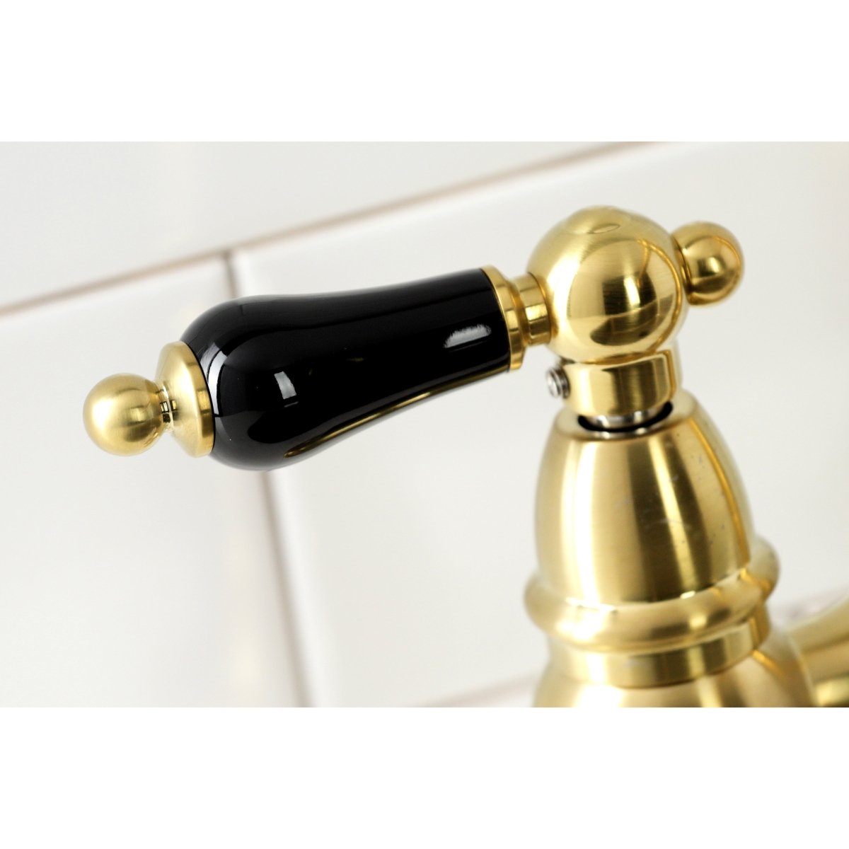 Duchess Bridge Four Hole Kitchen Faucet With Brass Sprayer - BUILDMYPLACE