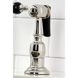 Duchess Bridge Four Hole Kitchen Faucet With Brass Sprayer - BUILDMYPLACE