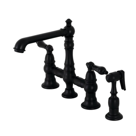 Duchess Bridge Kitchen Faucet with Brass Sprayer - BUILDMYPLACE