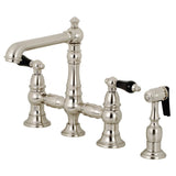 Duchess Bridge Kitchen Faucet with Brass Sprayer - BUILDMYPLACE