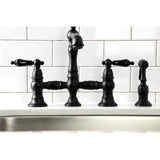 Duchess Bridge Kitchen Faucet with Brass Sprayer - BUILDMYPLACE