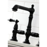 Duchess Bridge Kitchen Faucet with Brass Sprayer - BUILDMYPLACE