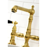 Duchess Bridge Kitchen Faucet with Brass Sprayer - BUILDMYPLACE