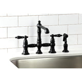 Duchess Bridge Kitchen Faucet with Brass Sprayer - BUILDMYPLACE