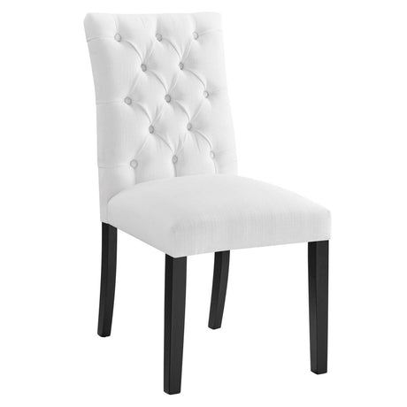 Duchess Button Tufted Fabric Dining Chair - BUILDMYPLACE