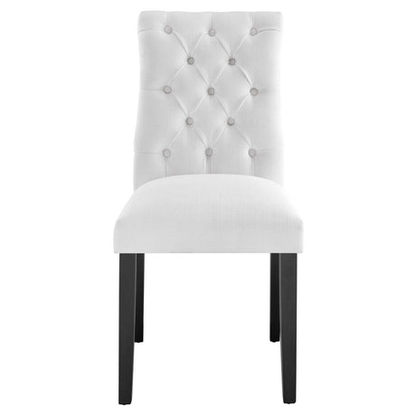 Duchess Button Tufted Fabric Dining Chair - BUILDMYPLACE