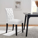 Duchess Button Tufted Fabric Dining Chair - BUILDMYPLACE