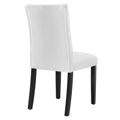 Duchess Button Tufted Fabric Dining Chair - BUILDMYPLACE