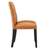 Duchess Button Tufted Vegan Leather Dining Chair - BUILDMYPLACE
