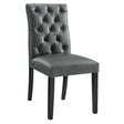 Duchess Button Tufted Vegan Leather Dining Chair - BUILDMYPLACE