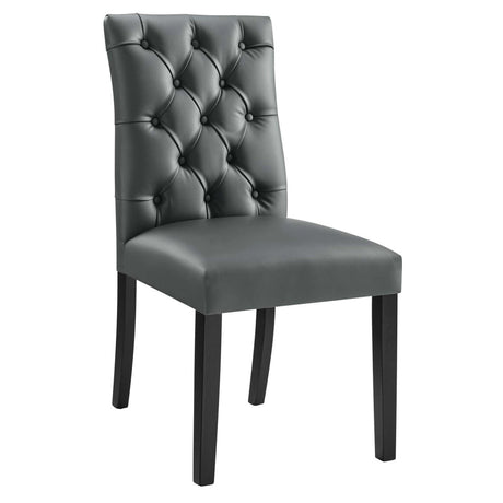 Duchess Button Tufted Vegan Leather Dining Chair - BUILDMYPLACE