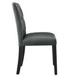 Duchess Button Tufted Vegan Leather Dining Chair - BUILDMYPLACE